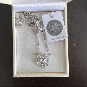 SWAROVSKI round silver crystal necklace